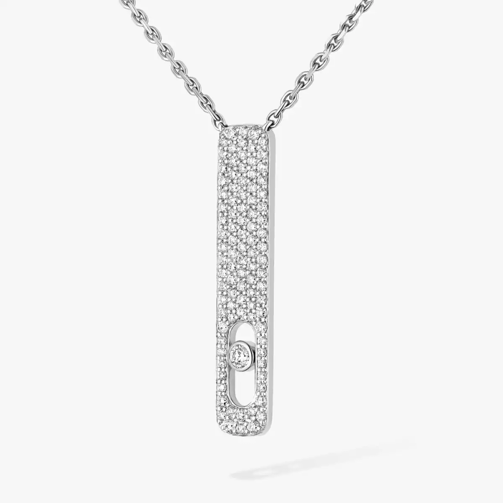 My First Diamond Pavé Collier Diamant Or Blanc