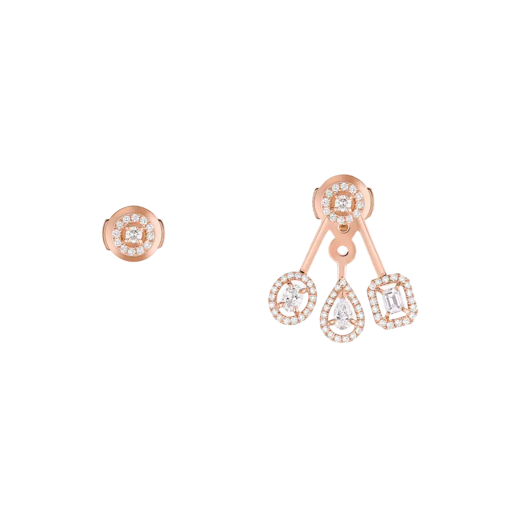 My Twin Trio Boucles d'oreilles Diamant Or Rose