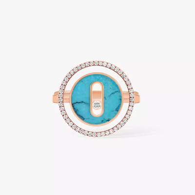 Bague turquoise Lucky Move PM Bague Diamant Or Rose