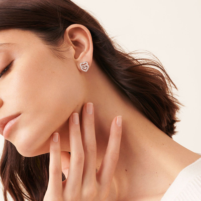 Double Cœurs Small Mono Earring