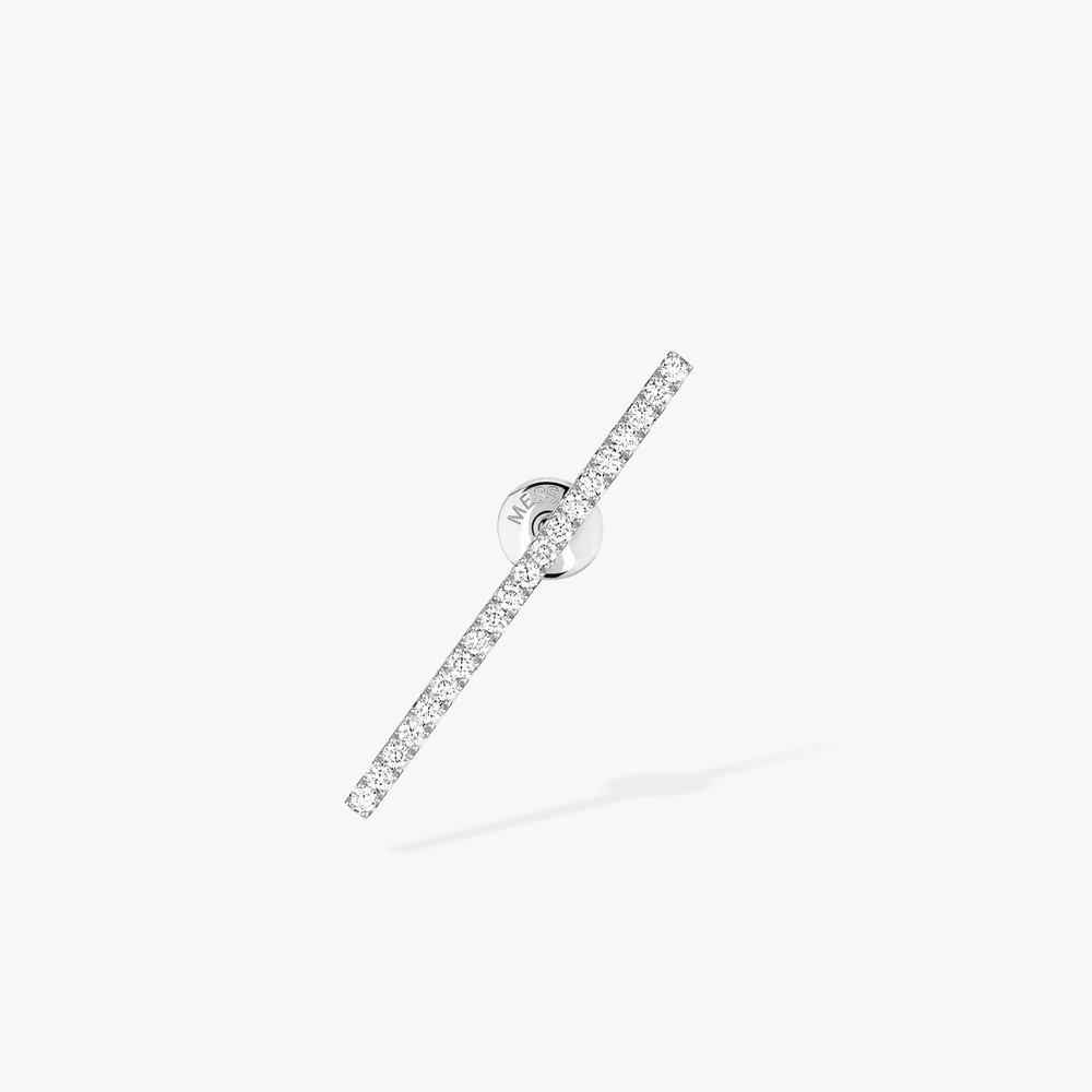 Mono Boucle Gatsby Barrette Boucles d'oreilles Diamant Or Blanc