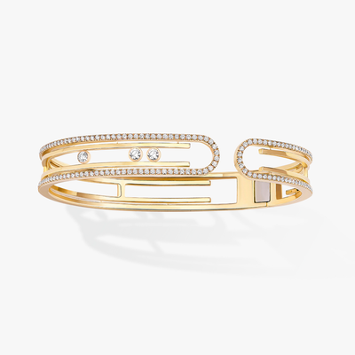 Move 10th Bangle Yellow Gold Diamond Bracelet