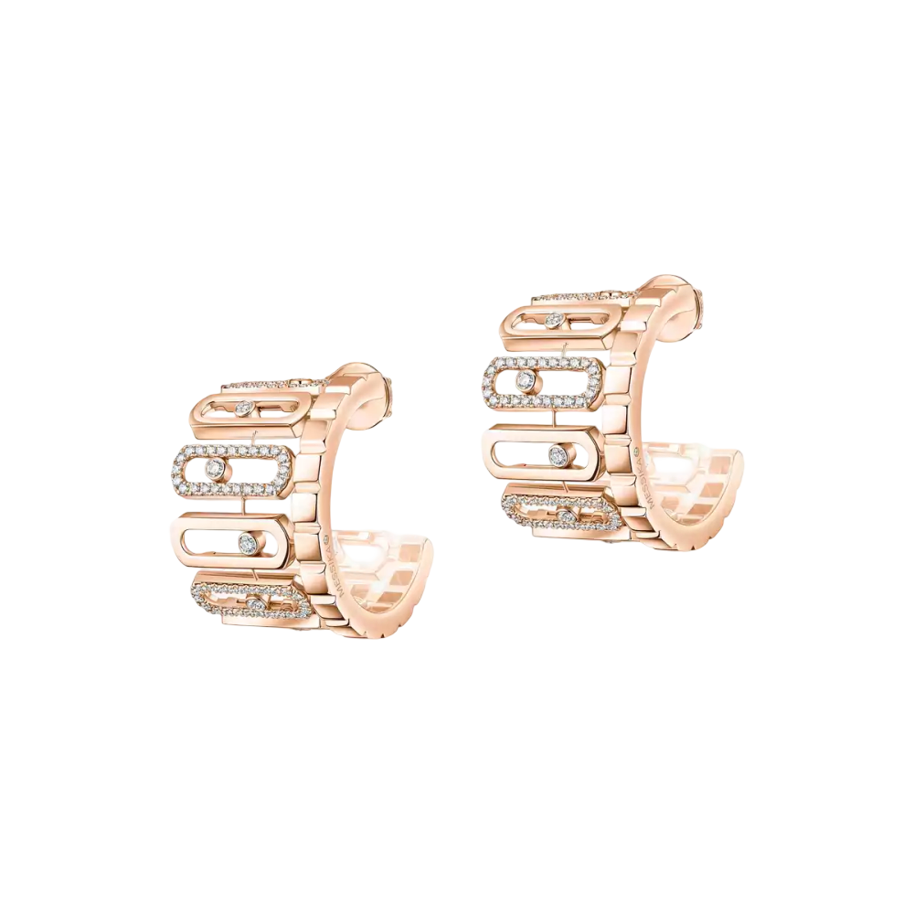 Move Iconica Boucles d'oreilles Diamant Or Rose