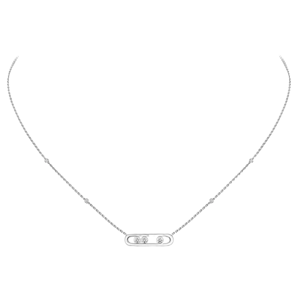 Baby Move White Gold Diamond Necklace