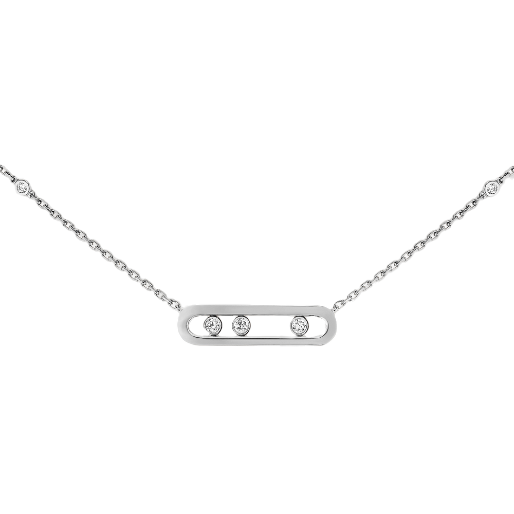 Baby Move Collier Diamant Or Blanc