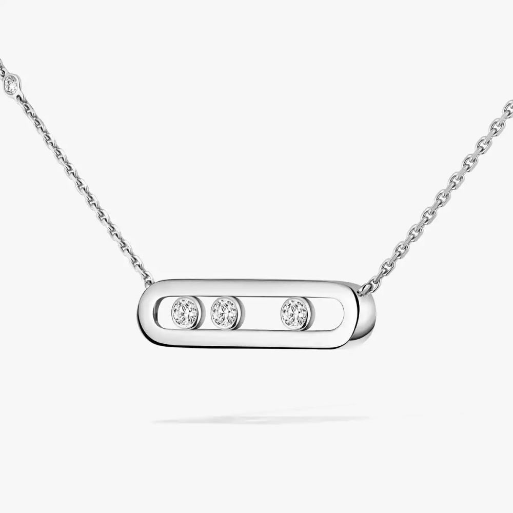 Baby Move White Gold Diamond Necklace