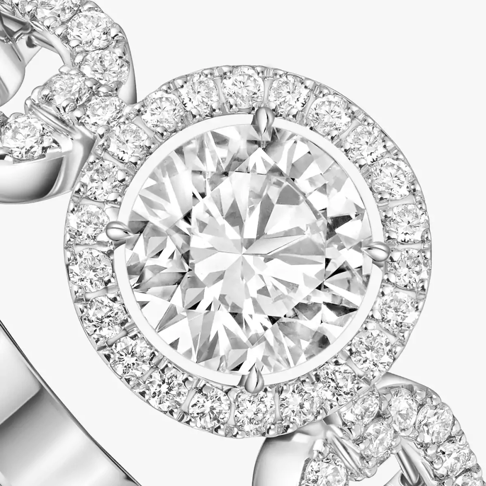 Solitaire Move Link 0,50ct Bague Diamant Or Blanc