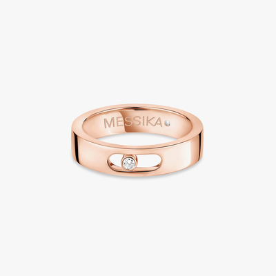 Pink Gold Diamond Ring Move Joaillerie Wedding Ring