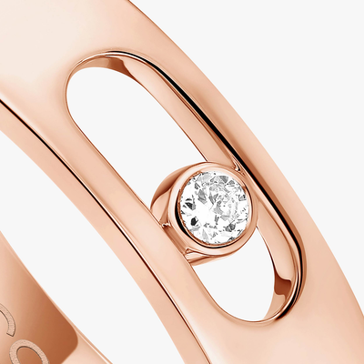 Pink Gold Diamond Ring Move Joaillerie Wedding Ring