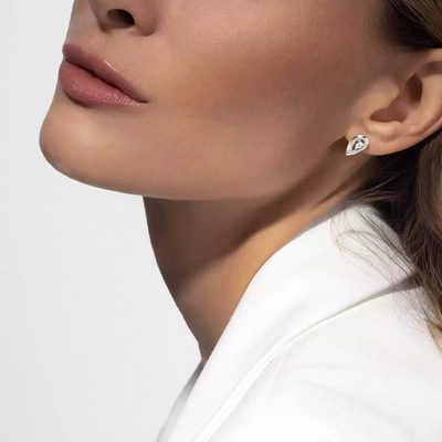 Fiery 0.10ct White Gold Diamond Earrings