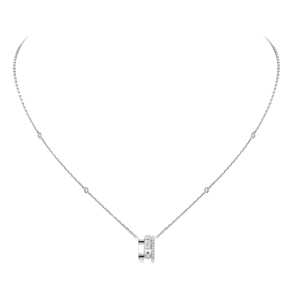 Pendentif sur Chaîne Move Romane Collier Diamant Or Blanc