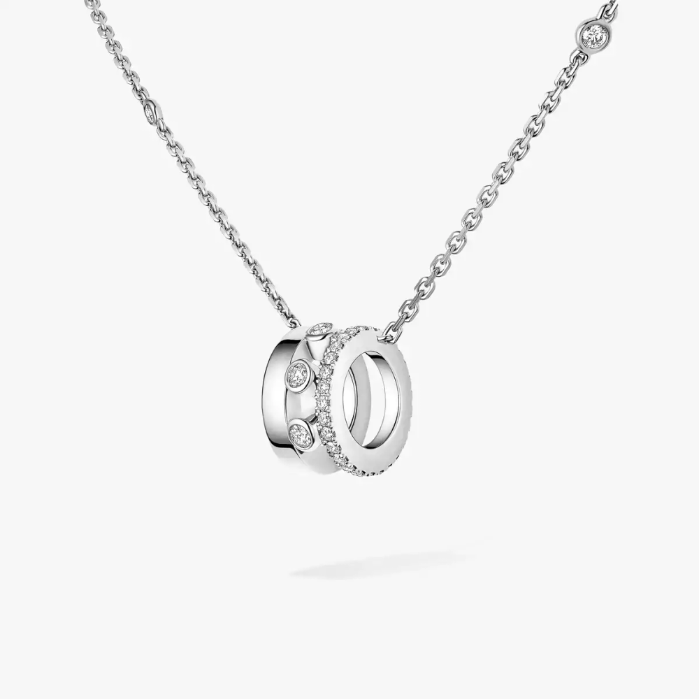 Pendentif sur Chaîne Move Romane Collier Diamant Or Blanc