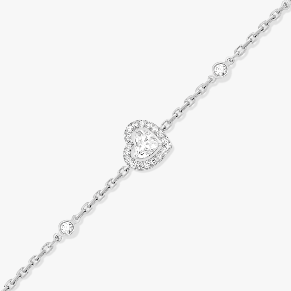 Bracelet Joy diamant cœur 0,15ct Bracelet Diamant Or Blanc