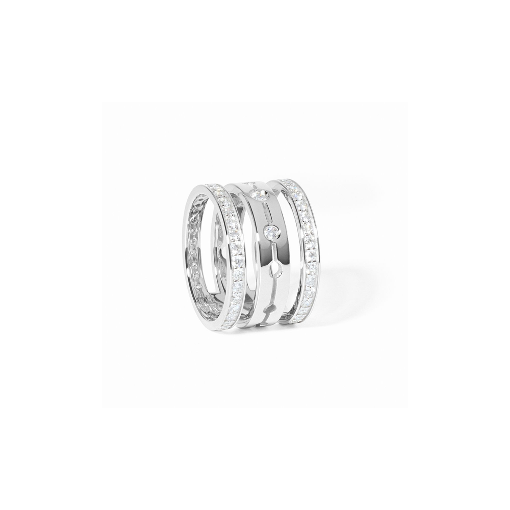 Pulse Paved 3 Rows Ring