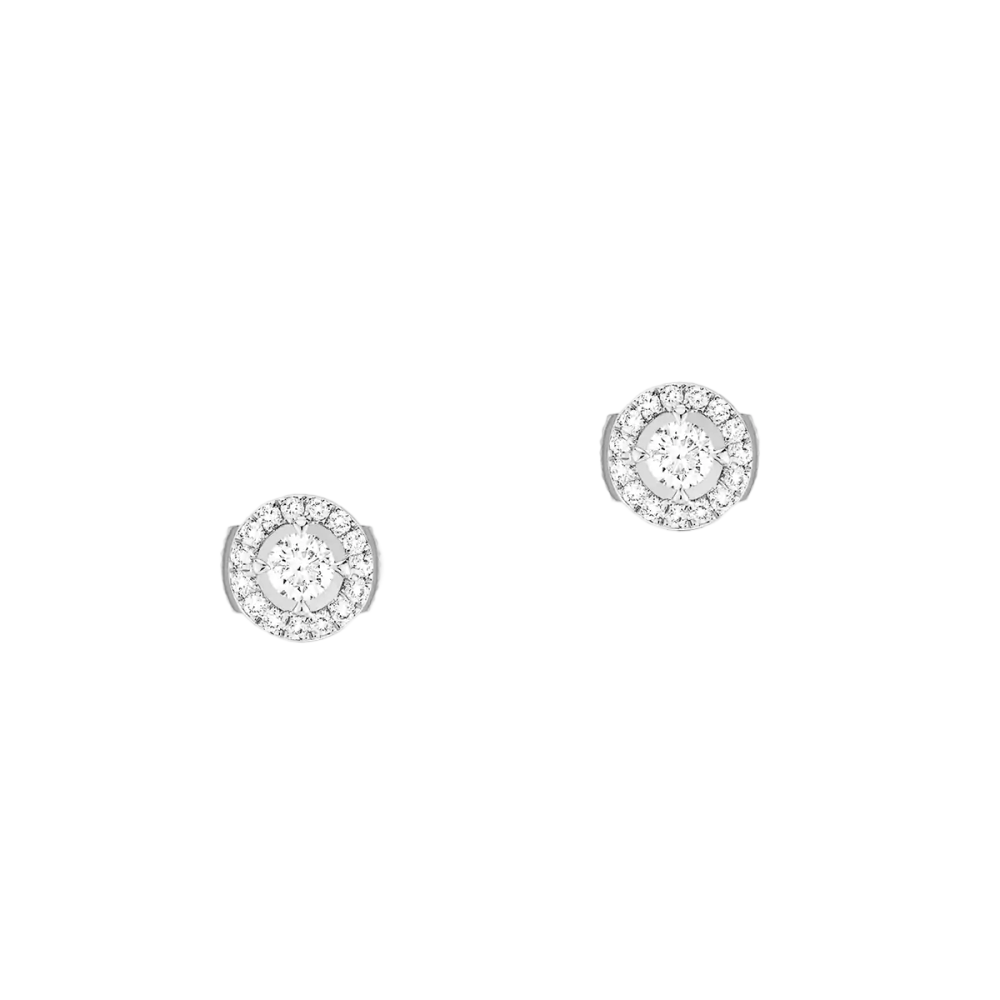 Joy Diamants Ronds 0,10ct Boucles d'oreilles Diamant Or Blanc