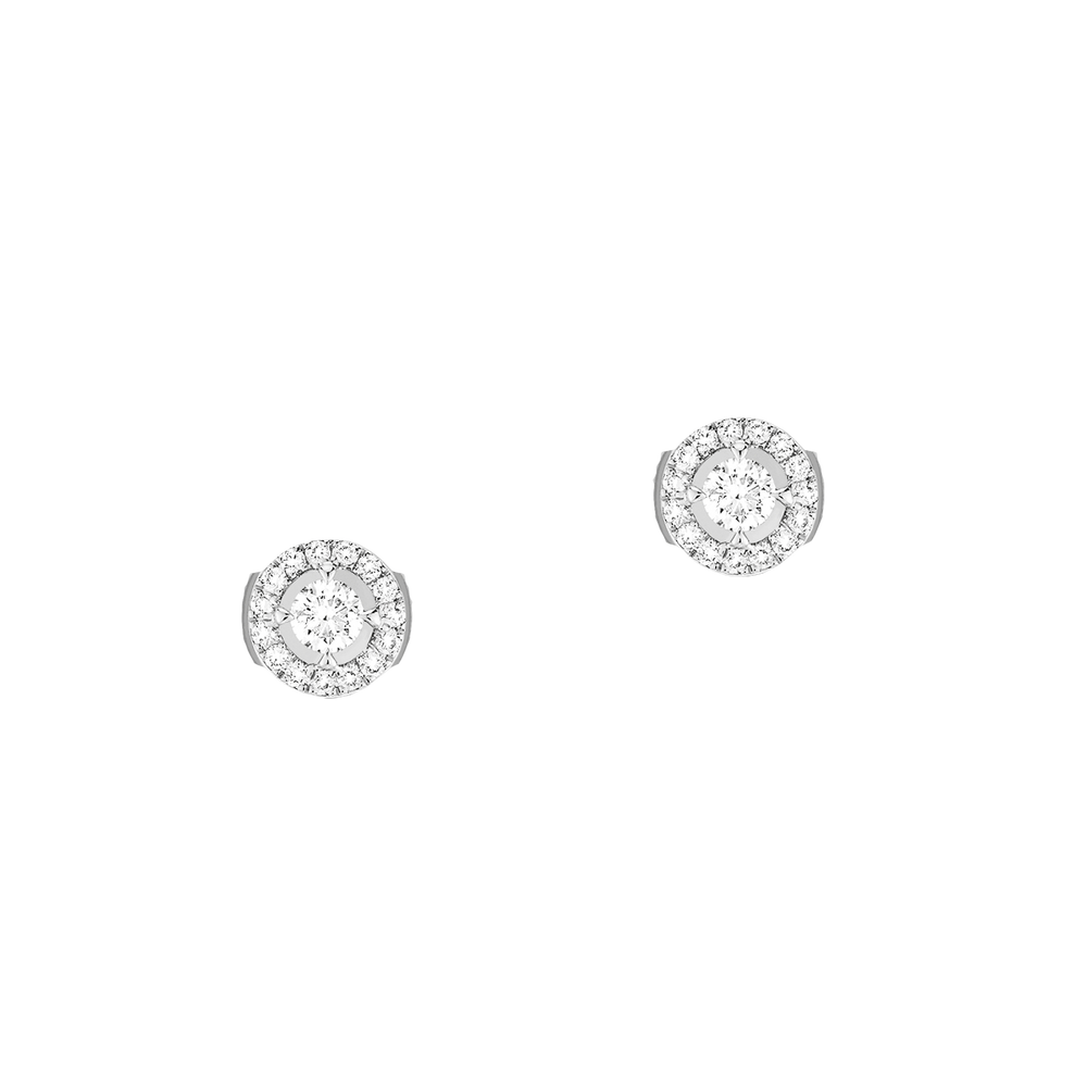 Joy Diamants Ronds 0,10ct Boucles d'oreilles Diamant Or Blanc