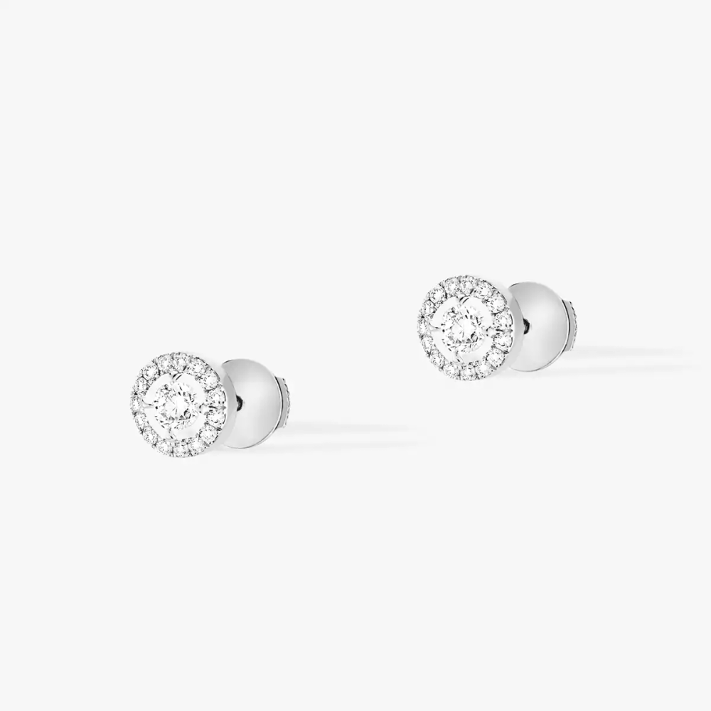 Joy Diamants Ronds 0,10ct Boucles d'oreilles Diamant Or Blanc