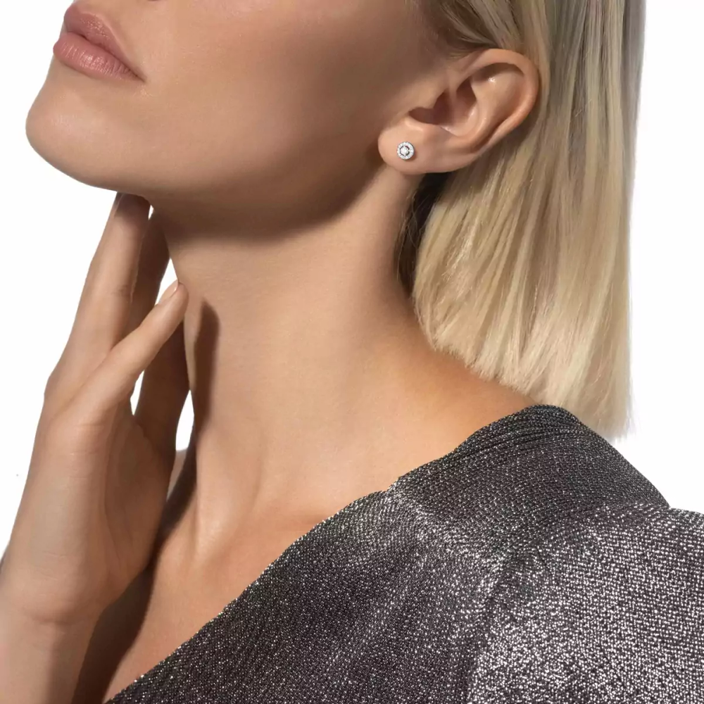 Joy Diamants Ronds 0,10ct Boucles d'oreilles Diamant Or Blanc