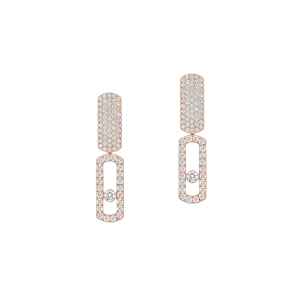 Imperial Move GM Boucles d'oreilles Diamant Or Rose