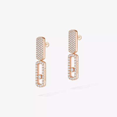Imperial Move GM Boucles d'oreilles Diamant Or Rose