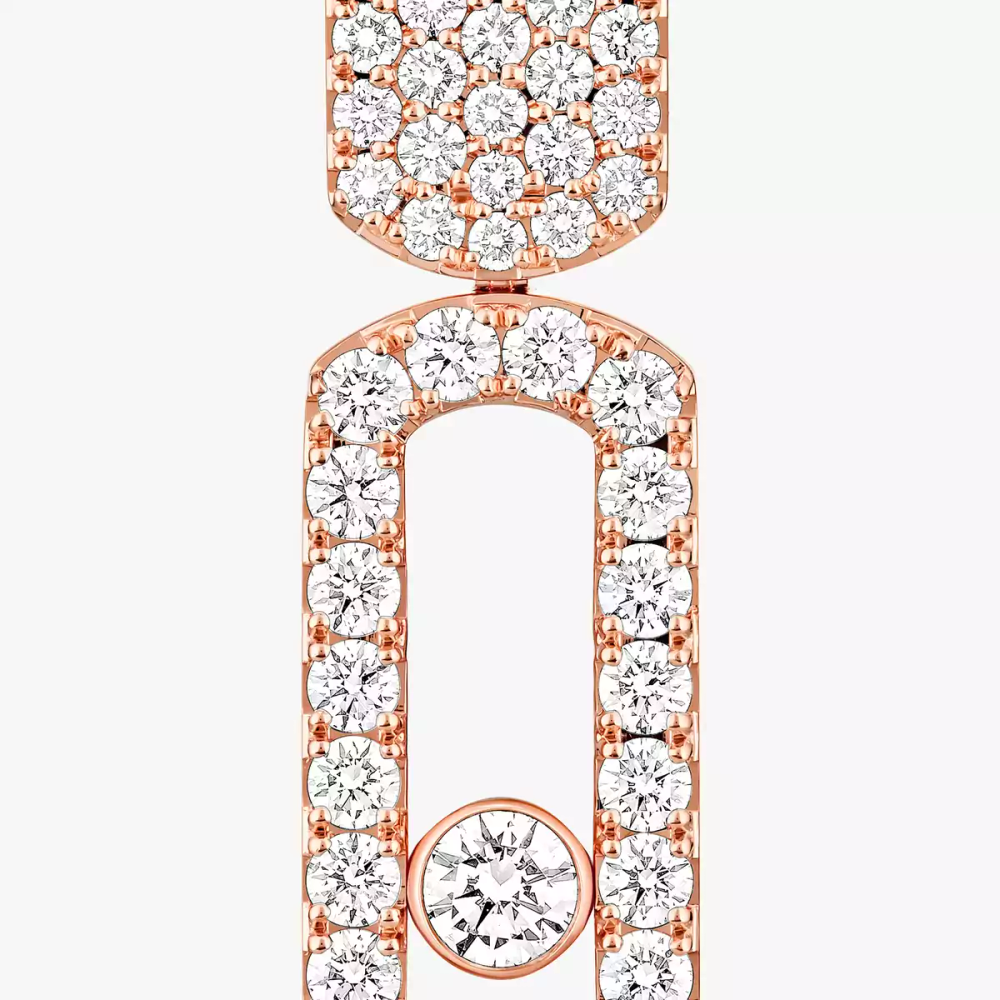 Imperial Move GM Boucles d'oreilles Diamant Or Rose