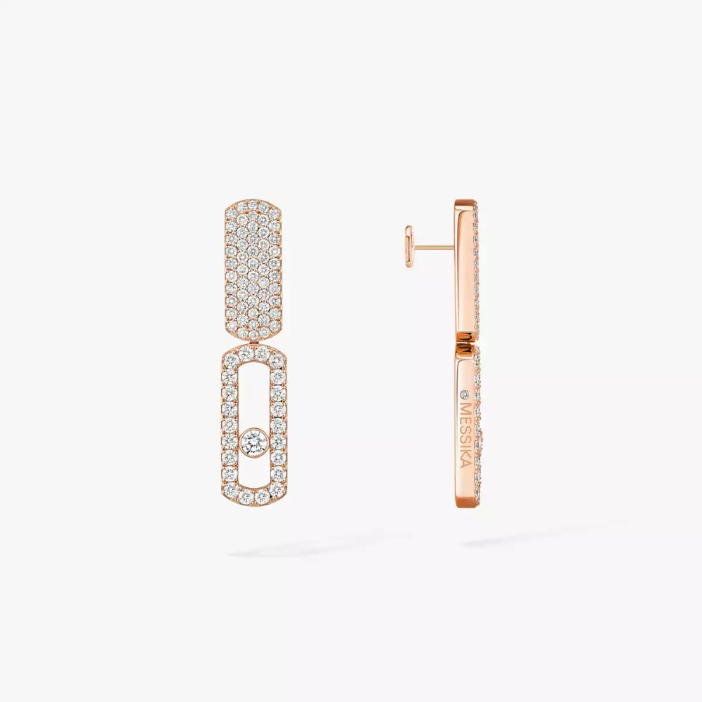 Imperial Move GM Boucles d'oreilles Diamant Or Rose