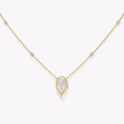 Fiery 0.25ct Yellow Gold Diamond Necklace
