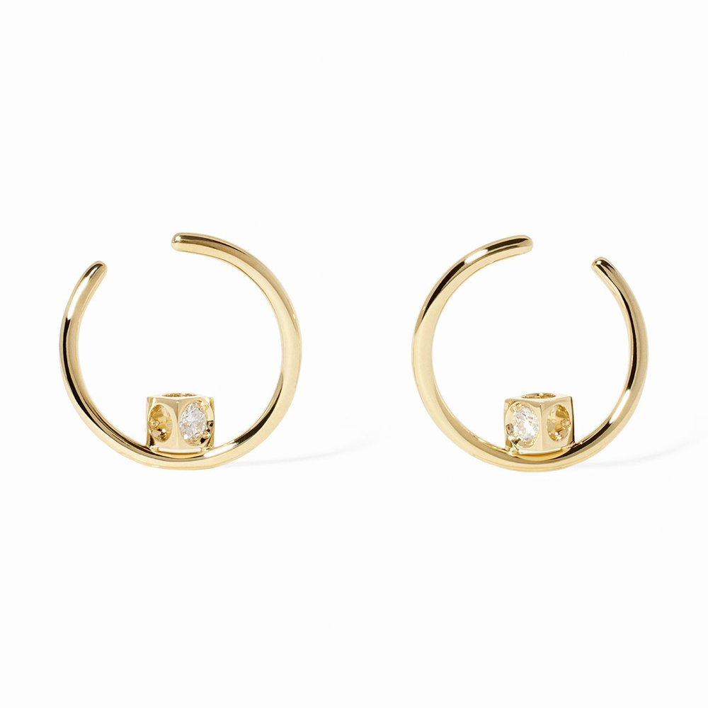 Le Cube Diamant Hoop Earrings