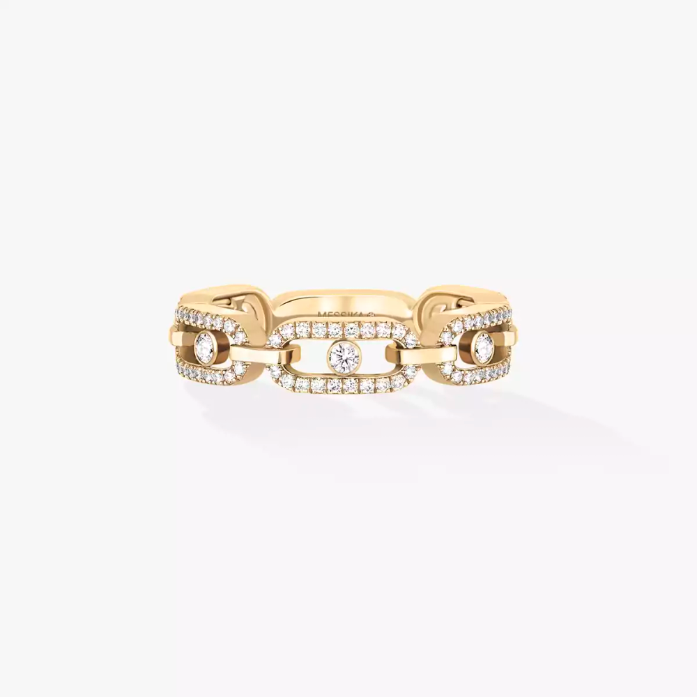 Move Link Multi Pavée Bague Diamant Or Jaune