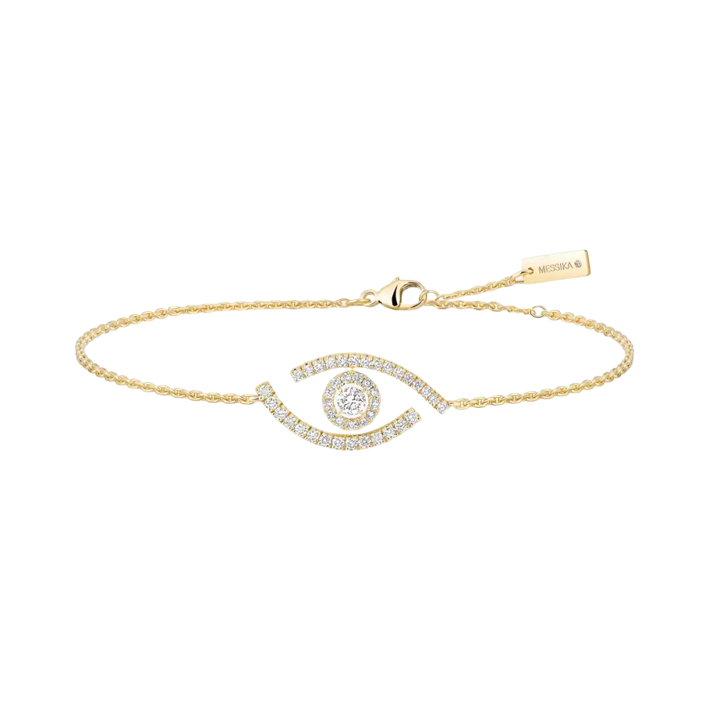 Bracelet pavé Lucky Eye Bracelet Diamant Or Jaune