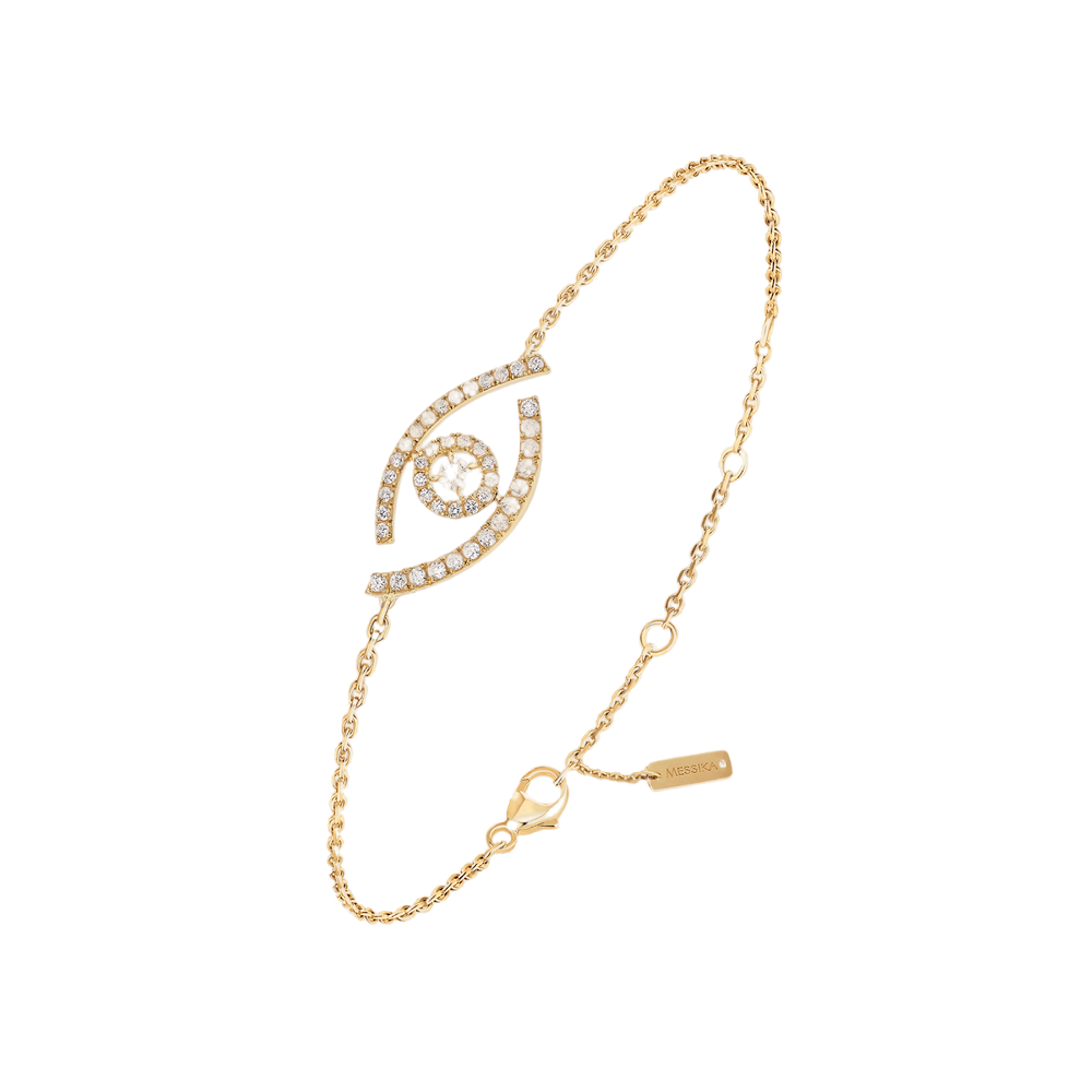 Lucky Eye Pavé Yellow Gold Diamond Bracelet