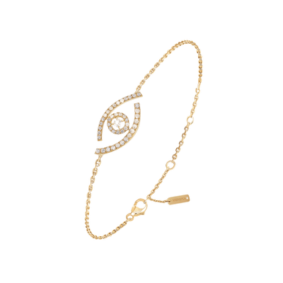 Lucky Eye Pavé Yellow Gold Diamond Bracelet