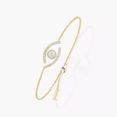 Bracelet pavé Lucky Eye Bracelet Diamant Or Jaune