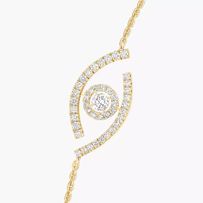 Bracelet pavé Lucky Eye Bracelet Diamant Or Jaune