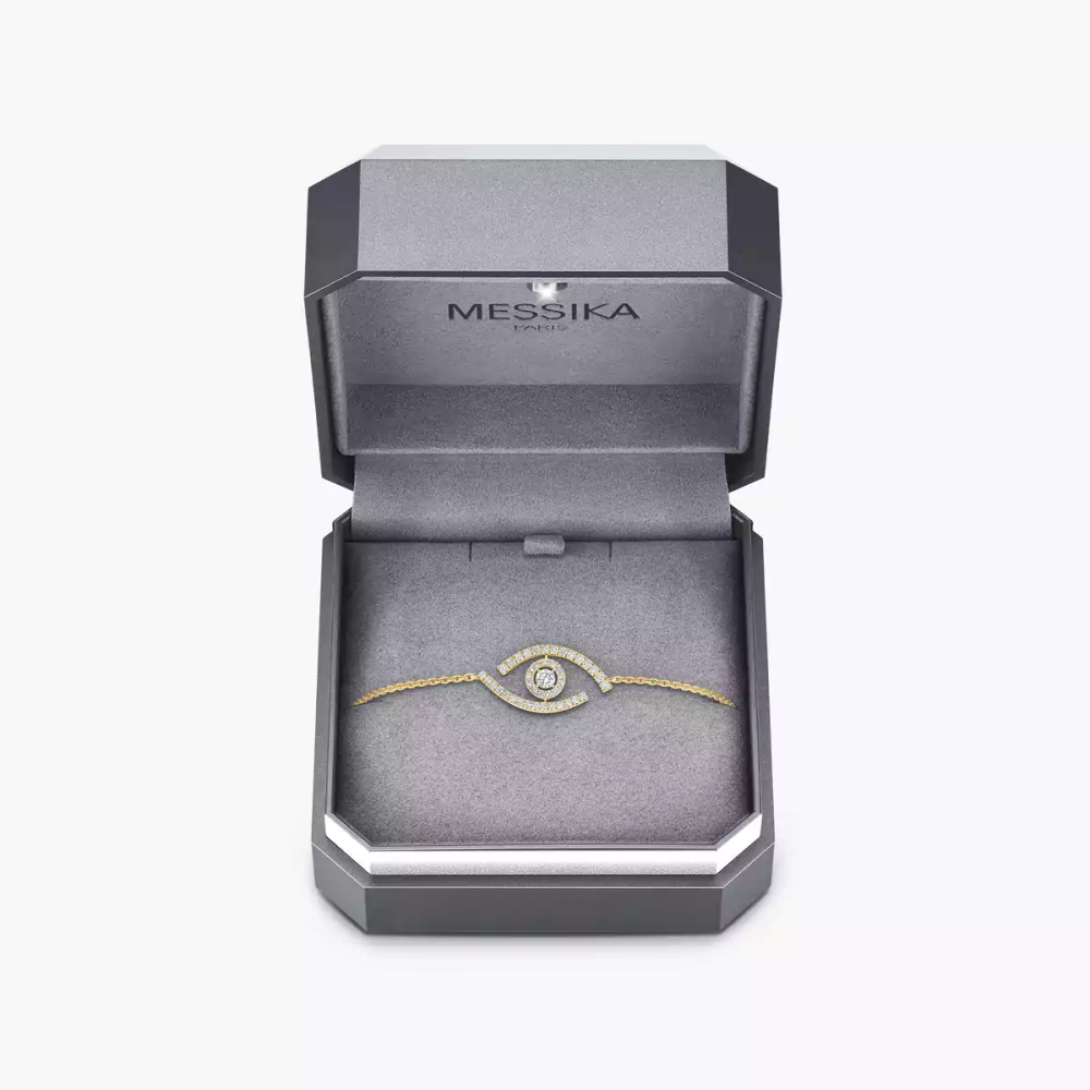 Bracelet pavé Lucky Eye Bracelet Diamant Or Jaune