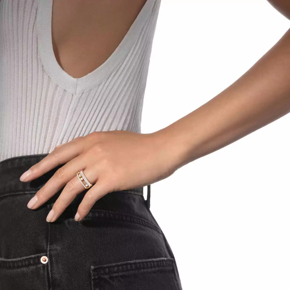 Move Romane Pavé Yellow Gold Diamond Ring