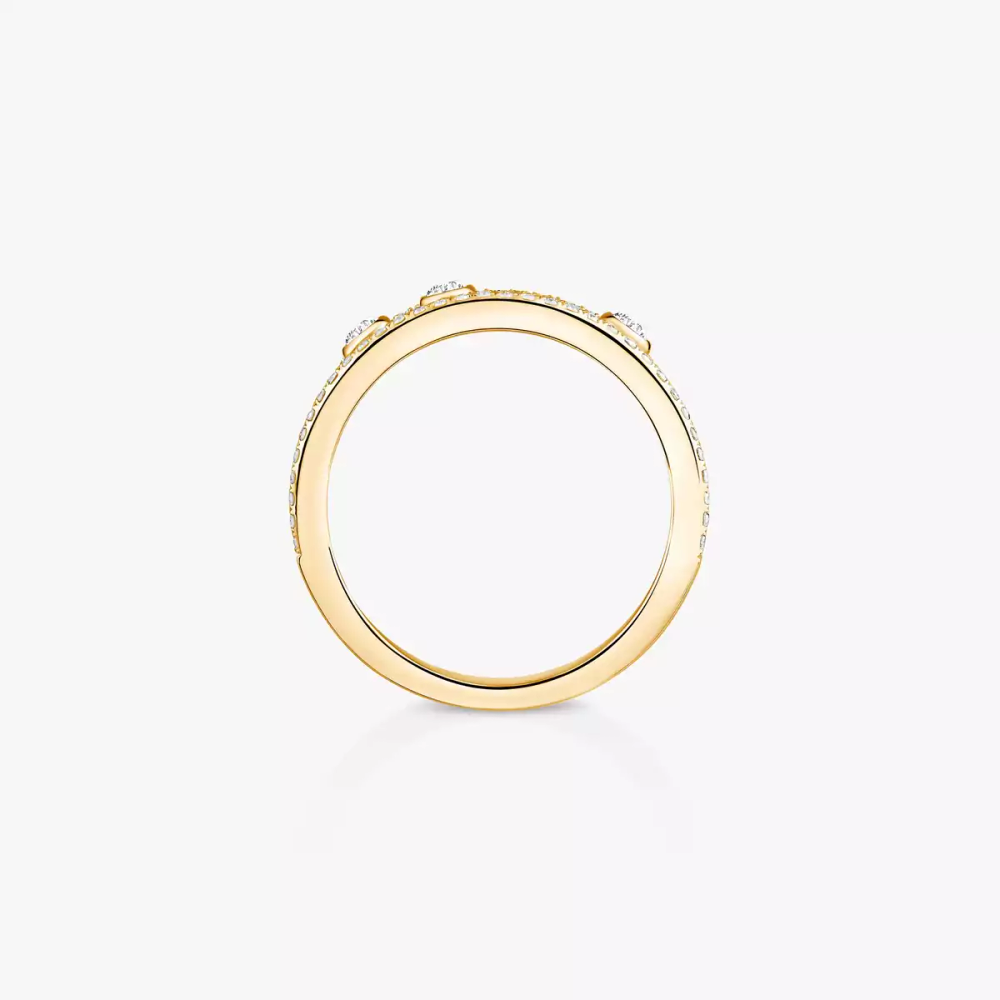 Move Romane Pavée Bague Diamant Or Jaune