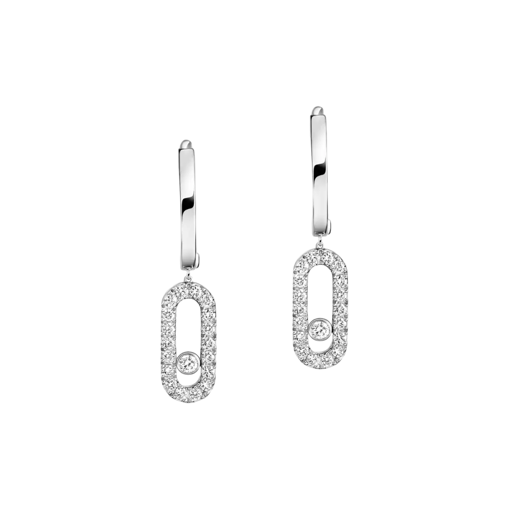 Créoles Move Uno Boucles d'oreilles Diamant Or Blanc