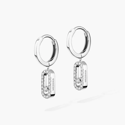 Créoles Move Uno Boucles d'oreilles Diamant Or Blanc