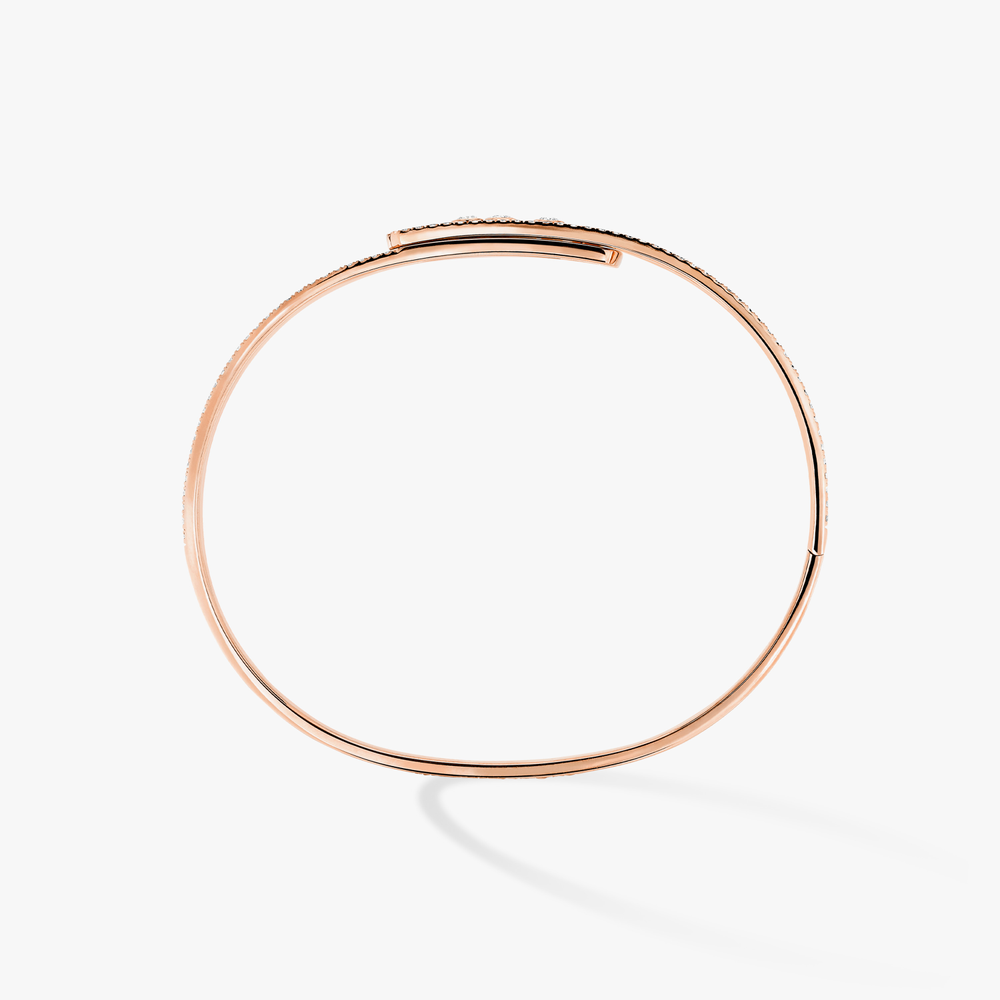 Move Noa Pavé Bangle Pink Gold Diamond Bracelet