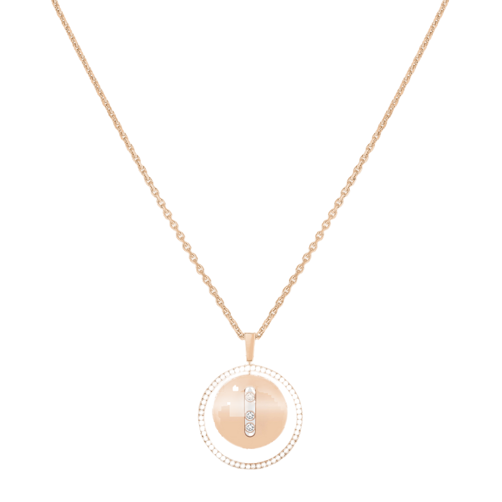Lucky Move MM Pink Gold Diamond Necklace