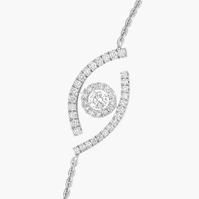 Bracelet pavé Lucky Eye Bracelet Diamant Or Blanc