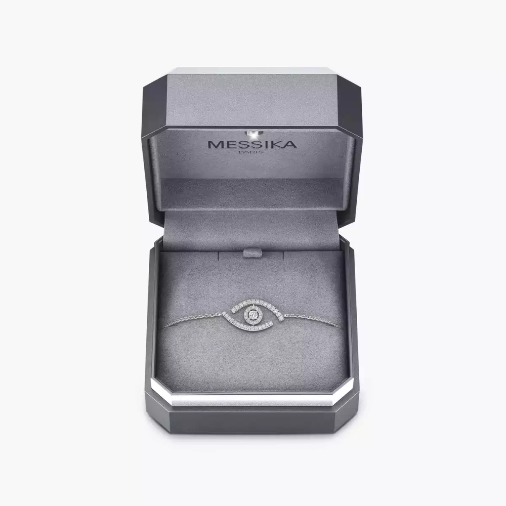 Bracelet pavé Lucky Eye Bracelet Diamant Or Blanc
