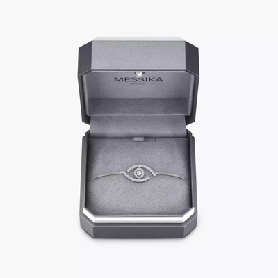 Bracelet pavé Lucky Eye Bracelet Diamant Or Blanc