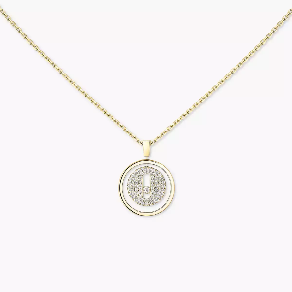 Lucky Move PM Pavé Collier Diamant Or Jaune