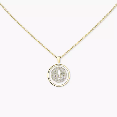 Lucky Move PM Pavé Collier Diamant Or Jaune