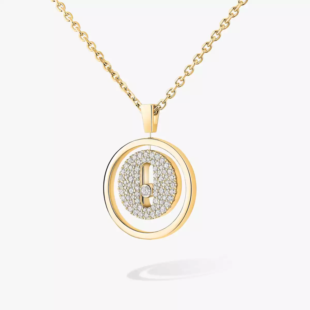 Lucky Move PM Pavé Collier Diamant Or Jaune