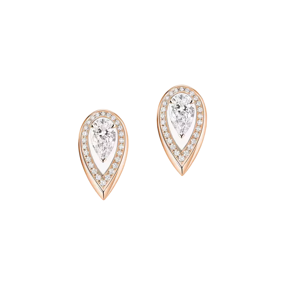Fiery 0,40ct Boucles d'oreilles Diamant Or Rose