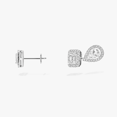 My Twin 1+2 0,20ct x3 Boucles d'oreilles Diamant Or Blanc