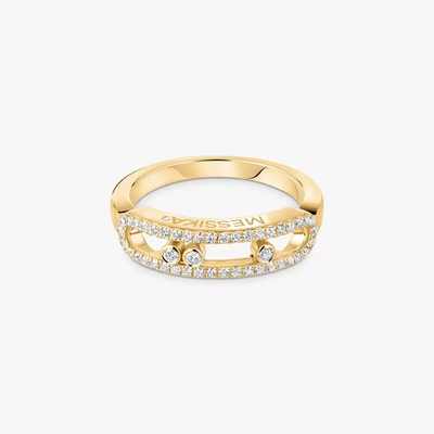 Baby Move Pavé Yellow Gold Diamond Ring